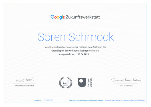 Google Zukunftswerkstatt: Grundlagen des Onlinemarketings